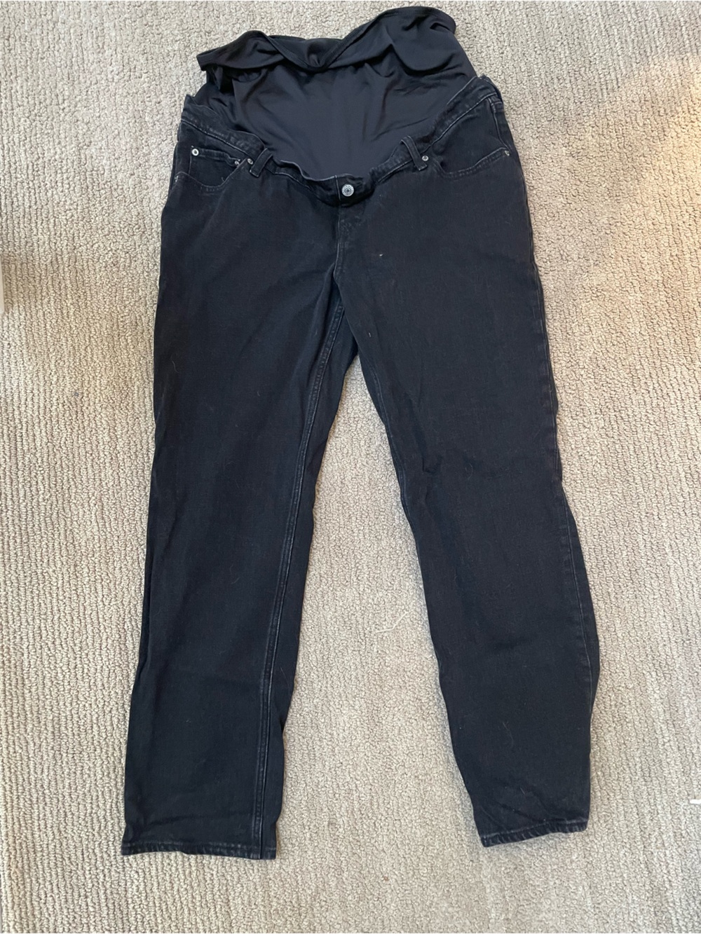Abercrombie & Fitch Maternity Black Jeans - The Ankle Straight Fir